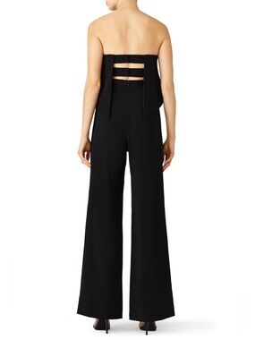 Jay Godfrey Black Retro Ruffle Jumpsuit